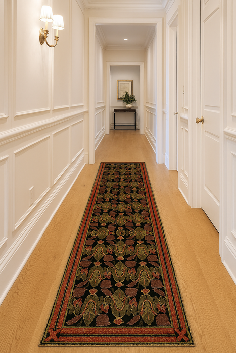 Arts and Crafts Collection Area Rug Ultra Soft Washable Rug, Non Slip Area Rug Indoor, Stain Resistant Rugs for Living Room Bedroom Vintage Home Decor