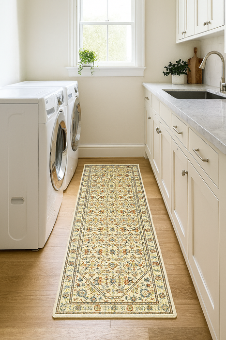 Arts and Crafts Collection Area Rug Ultra Soft Washable Rug, Non Slip Area Rug Indoor, Stain Resistant Rugs for Living Room Bedroom Vintage Home Decor