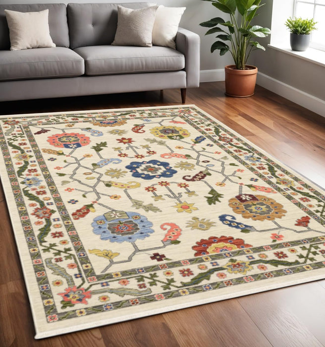 Arts and Crafts Collection Area Rug Ultra Soft Washable Rug, Non Slip Area Rug Indoor, Stain Resistant Rugs for Living Room Bedroom Vintage Home Decor