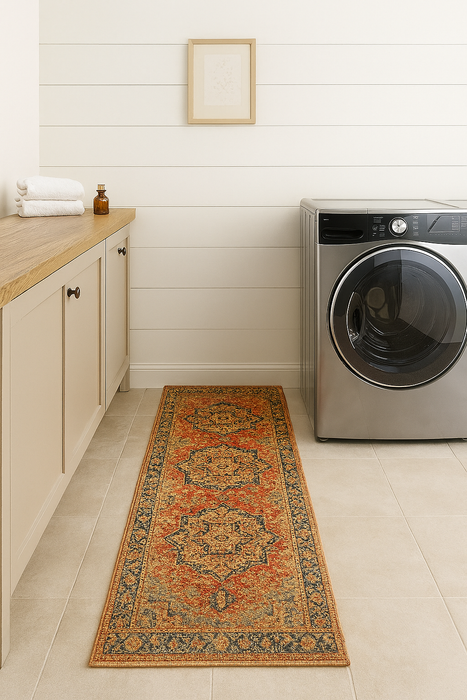 Serapi Collection Area Rug Ultra Soft Washable Rug, Non Slip Area Rug Indoor, Stain Resistant Rugs for Living Room Bedroom Vintage Home Decor