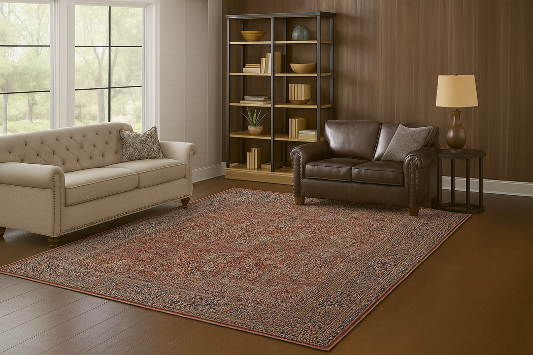 Ushak Collection Area Rug Ultra Soft Washable Rug, Non Slip Area Rug Indoor, Stain Resistant Rugs for Living Room Bedroom Vintage Home Decor