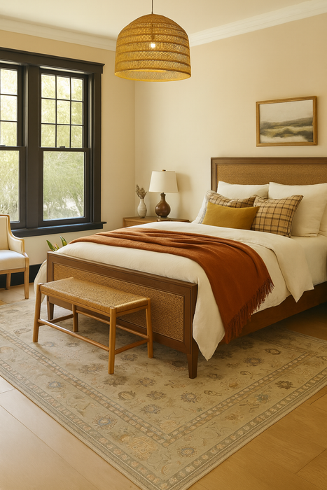 Ushak Collection Area Rug Ultra Soft Washable Rug, Non Slip Area Rug Indoor, Stain Resistant Rugs for Living Room Bedroom Vintage Home Decor