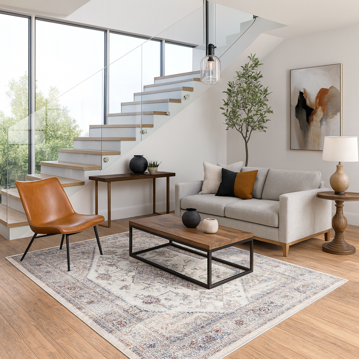 Serapi Collection Area Rug Ultra Soft Washable Rug, Non Slip Area Rug Indoor, Stain Resistant Rugs for Living Room Bedroom Vintage Home Decor