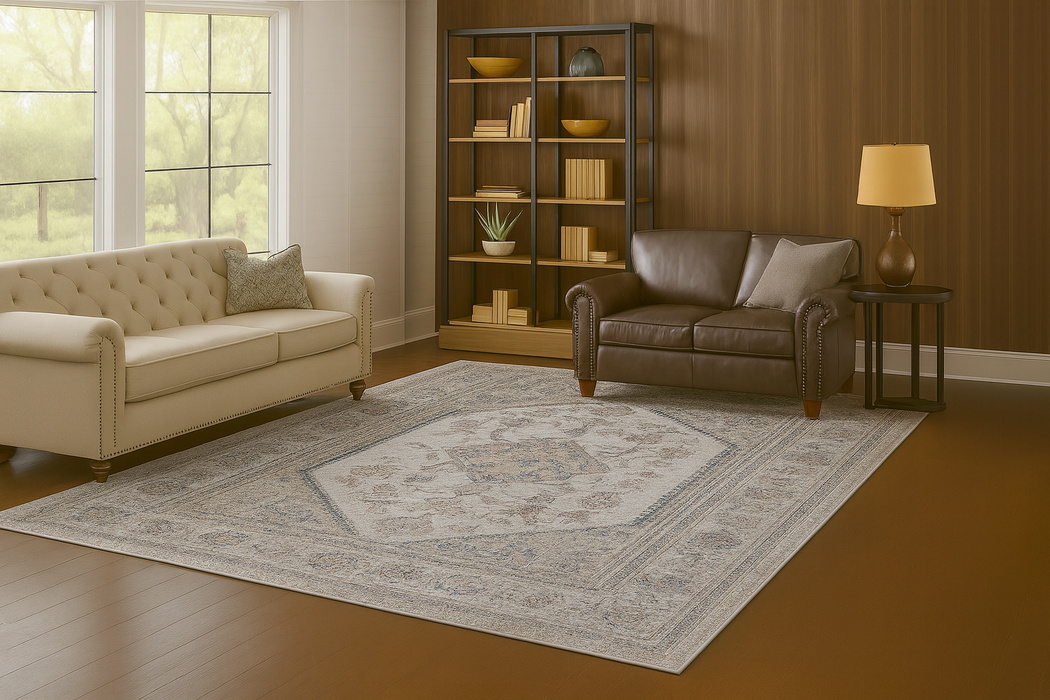 Serapi Collection Area Rug Ultra Soft Washable Rug, Non Slip Area Rug Indoor, Stain Resistant Rugs for Living Room Bedroom Vintage Home Decor