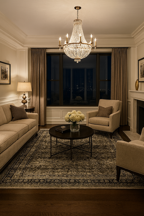 Tibet Collection Area Rug Ultra Soft Washable Rug, Non Slip Area Rug Indoor, Stain Resistant Rugs for Living Room Bedroom Vintage Home Decor