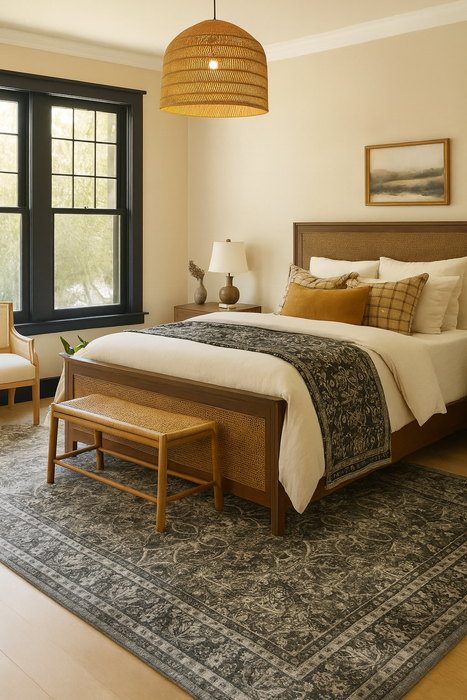 Tibet Collection Area Rug Ultra Soft Washable Rug, Non Slip Area Rug Indoor, Stain Resistant Rugs for Living Room Bedroom Vintage Home Decor