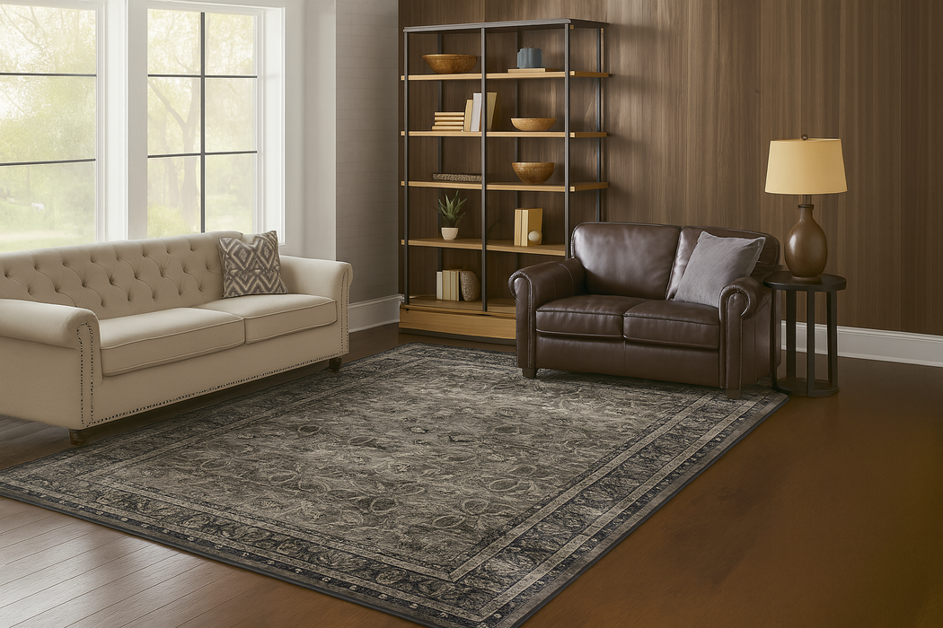 Tibet Collection Area Rug Ultra Soft Washable Rug, Non Slip Area Rug Indoor, Stain Resistant Rugs for Living Room Bedroom Vintage Home Decor