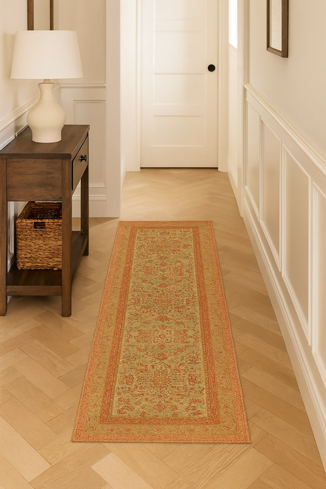 Ushak Collection Area Rug Ultra Soft Washable Rug, Non Slip Area Rug Indoor, Stain Resistant Rugs for Living Room Bedroom Vintage Home Decor