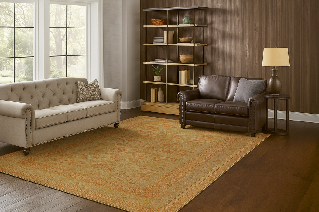 Ushak Collection Area Rug Ultra Soft Washable Rug, Non Slip Area Rug Indoor, Stain Resistant Rugs for Living Room Bedroom Vintage Home Decor