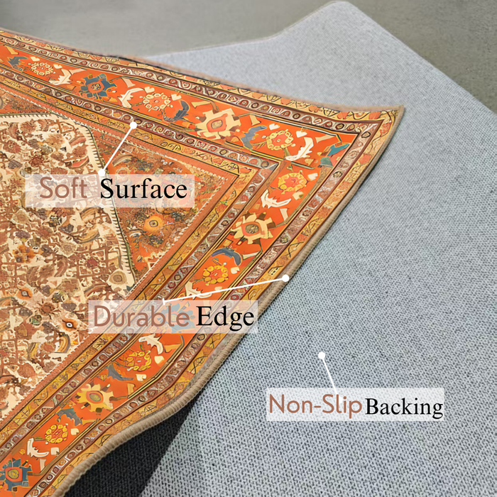 Serapi Collection Area Rug Ultra Soft Washable Rug, Non Slip Area Rug Indoor, Stain Resistant Rugs for Living Room Bedroom Vintage Home Decor