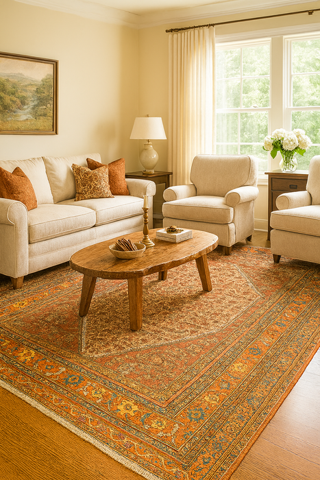 Serapi Collection Area Rug Ultra Soft Washable Rug, Non Slip Area Rug Indoor, Stain Resistant Rugs for Living Room Bedroom Vintage Home Decor