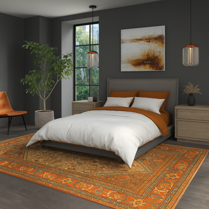 Serapi Collection Area Rug Ultra Soft Washable Rug, Non Slip Area Rug Indoor, Stain Resistant Rugs for Living Room Bedroom Vintage Home Decor