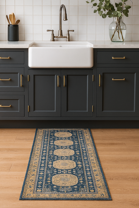 Ushak Collection Area Rug Ultra Soft Washable Rug, Non Slip Area Rug Indoor, Stain Resistant Rugs for Living Room Bedroom Vintage Home Decor