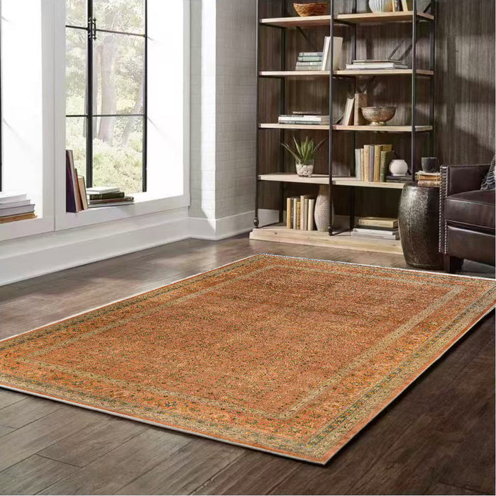 Ushak Collection Area Rug Ultra Soft Washable Rug, Non Slip Area Rug Indoor, Stain Resistant Rugs for Living Room Bedroom Vintage Home Decor