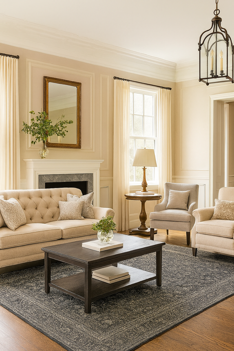 Tibet Collection Area Rug Ultra Soft Washable Rug, Non Slip Area Rug Indoor, Stain Resistant Rugs for Living Room Bedroom Vintage Home Decor