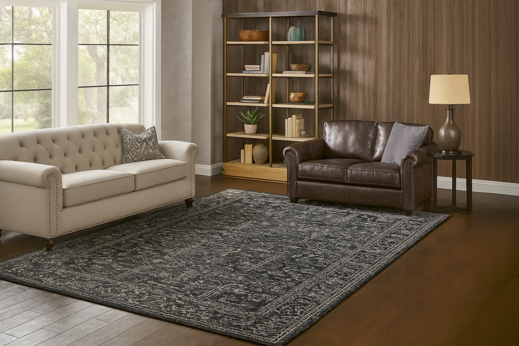 Tibet Collection Area Rug Ultra Soft Washable Rug, Non Slip Area Rug Indoor, Stain Resistant Rugs for Living Room Bedroom Vintage Home Decor