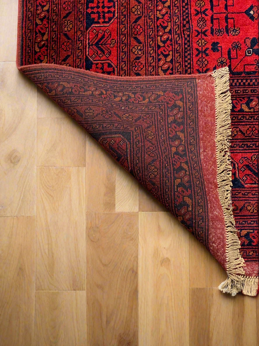 Terkaman Tribal Afghan Oriental Rug, size 8' 5" x 11' 6" (C)