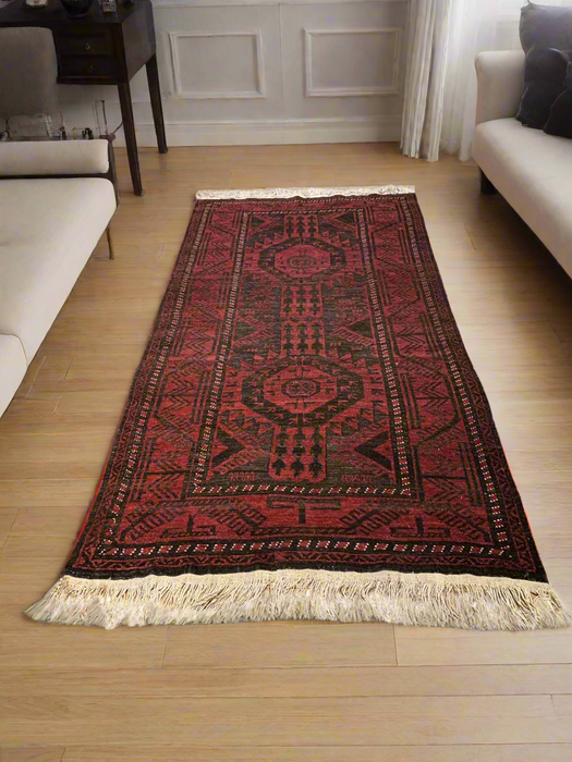 Terkaman Tribal Baluch Oriental Rug; 3' 5" x 7' (Y)