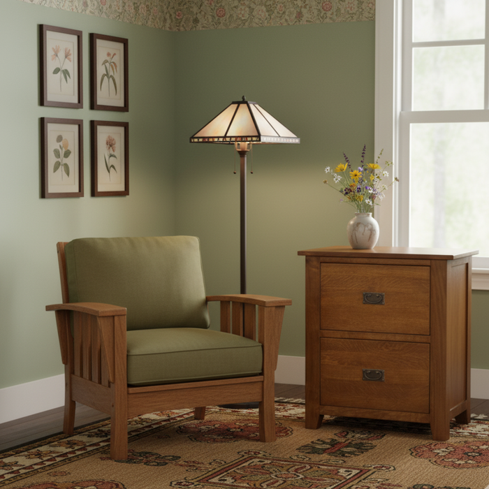 Mission 2 Drawer File Cabinet - Michael's Cherry (MC-A)