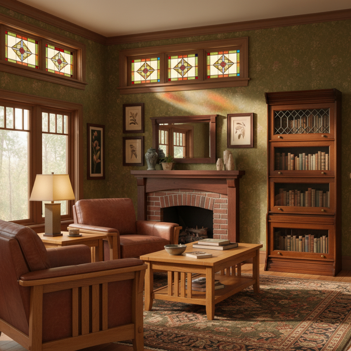 Legacy 4 Stack Barrister Bookcase - Light Brown Walnut