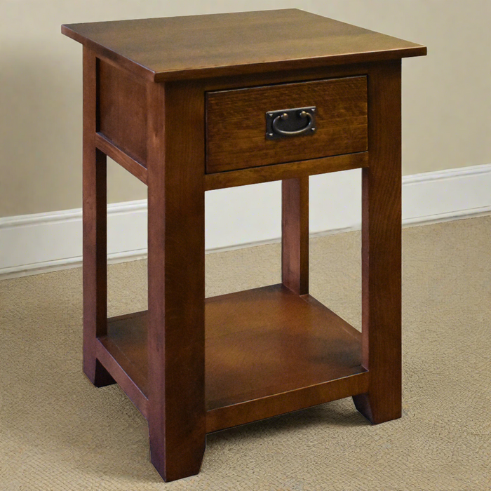 Preorder Mission 1 Drawer Nightstand - Walnut (AW)