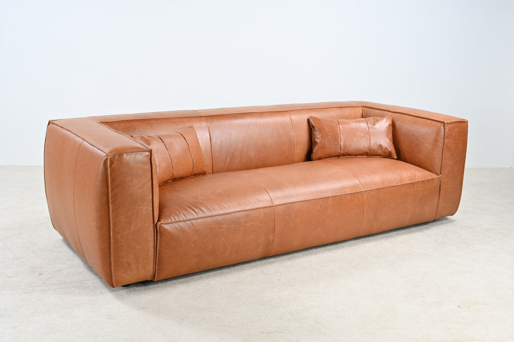 top gear sofa Genavive Top Grain Leather Sofa