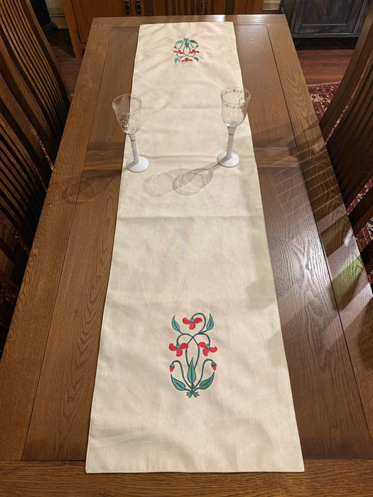 Arts & Crafts Mission style Linen Table Runner