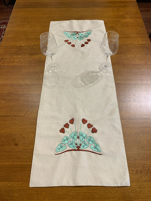 Arts and Crafts Linen Table Runner