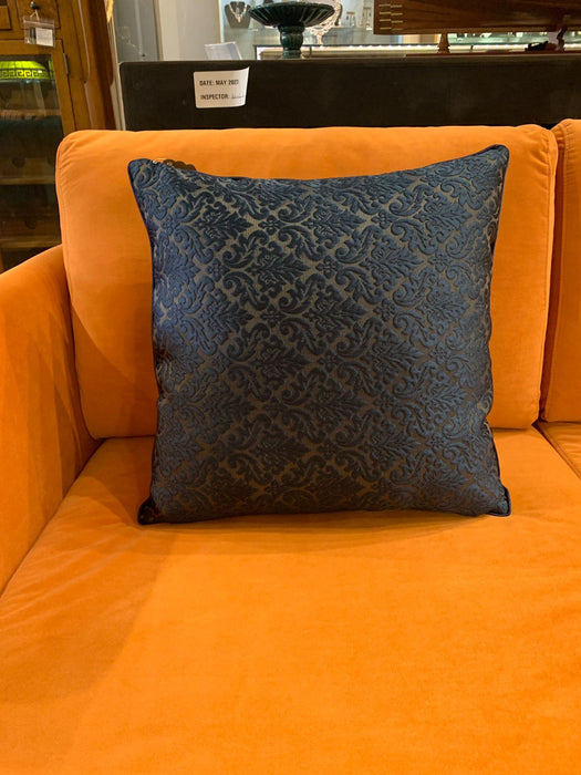 Navy Blue Damask Accent Cushion