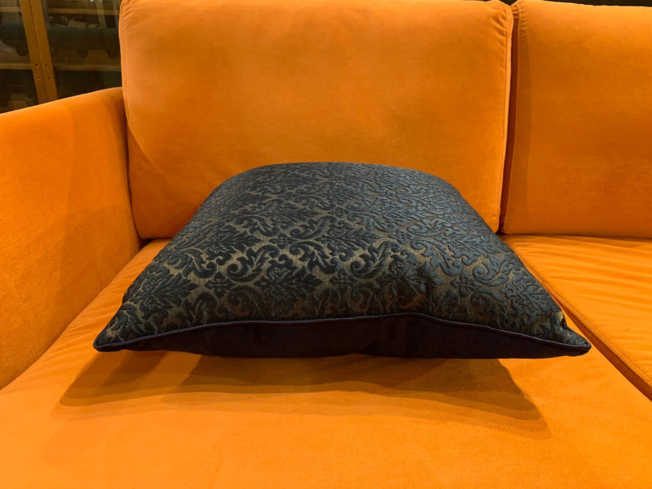 Navy Blue Damask Accent Cushion