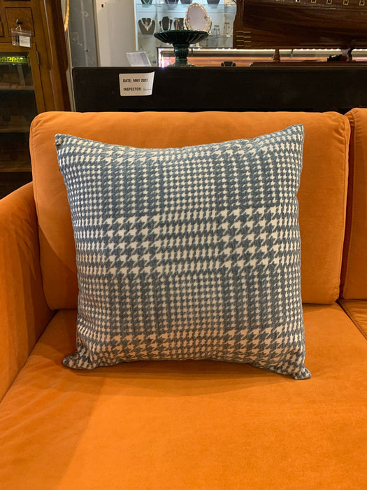 Blue & White Houndstooth Cushion
