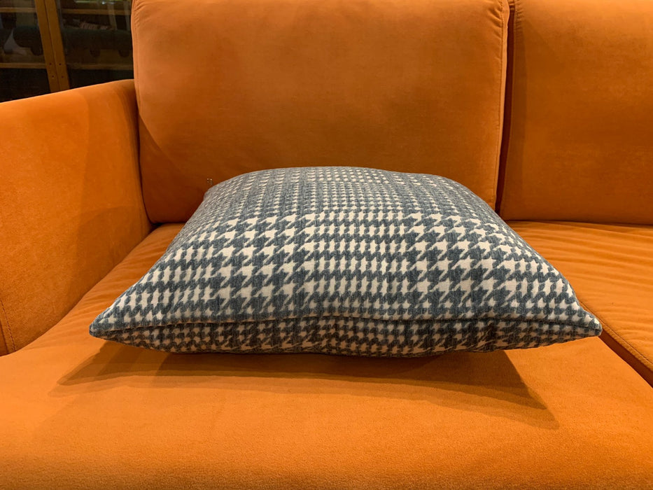 Blue & White Houndstooth Cushion