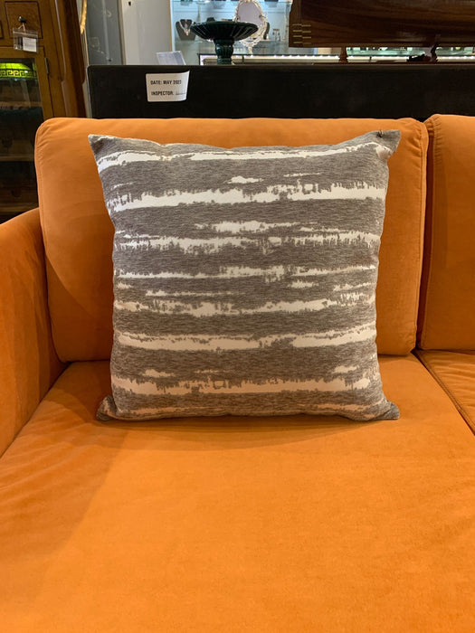 Gray Striped Accent Cushion