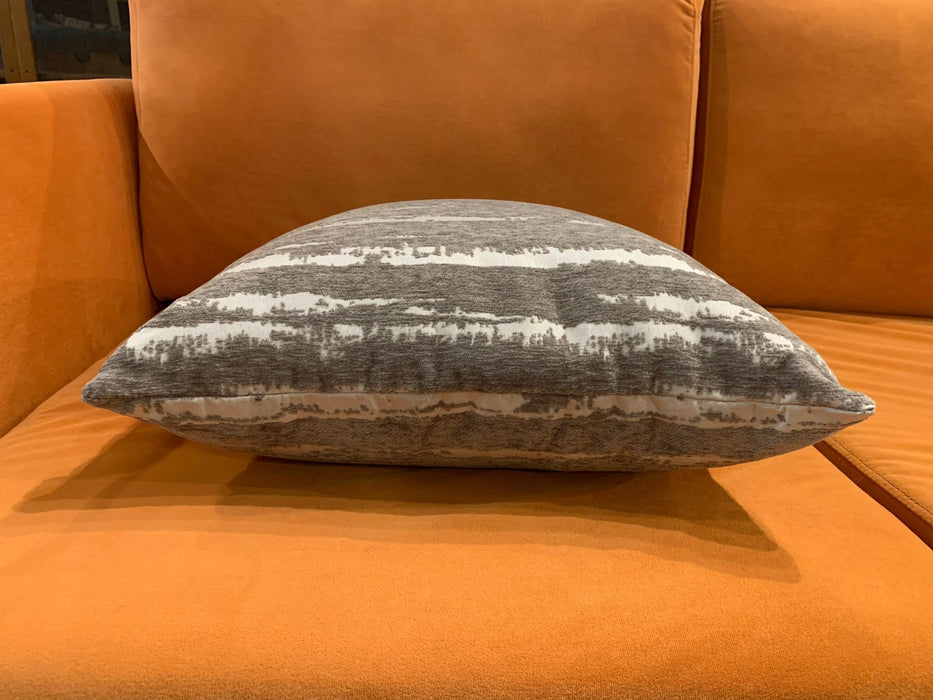 Gray Striped Accent Cushion