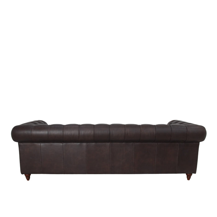 Belgravia Chesterfield Tufted Top Grain Leather Sofa – Classic Elegance Meets Modern Comfort