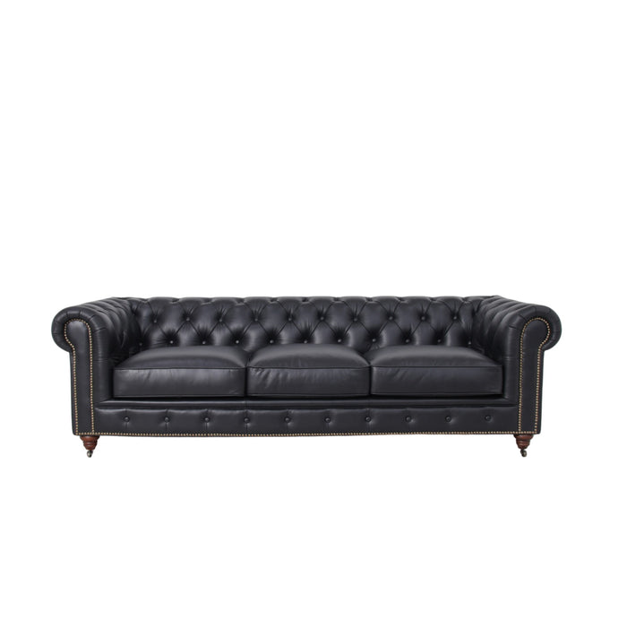 Belgravia Chesterfield Tufted Top Grain Leather Sofa – Classic Elegance Meets Modern Comfort