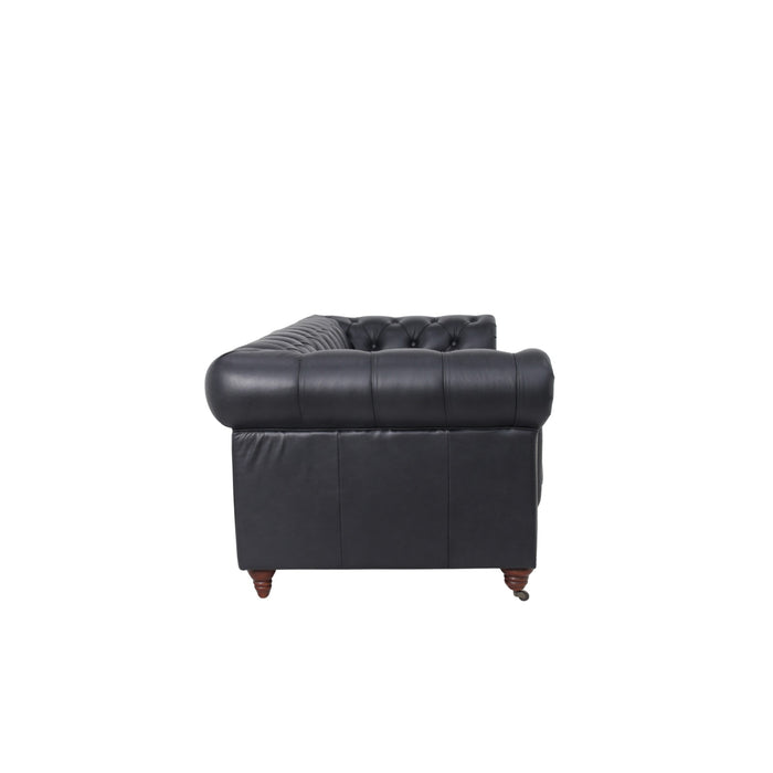 Belgravia Chesterfield Tufted Top Grain Leather Sofa – Classic Elegance Meets Modern Comfort