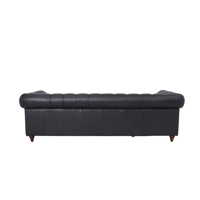 Belgravia Chesterfield Tufted Top Grain Leather Sofa – Classic Elegance Meets Modern Comfort