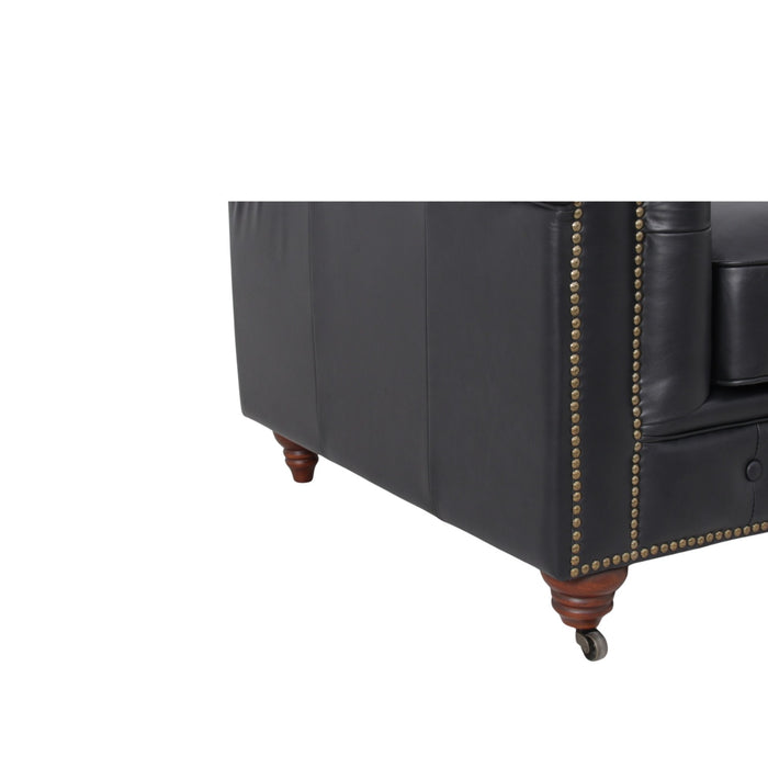 Belgravia Chesterfield Tufted Top Grain Leather Sofa – Classic Elegance Meets Modern Comfort