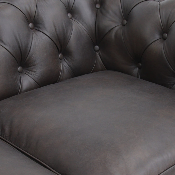 Belgravia Chesterfield Tufted Top Grain Leather Sofa – Classic Elegance Meets Modern Comfort