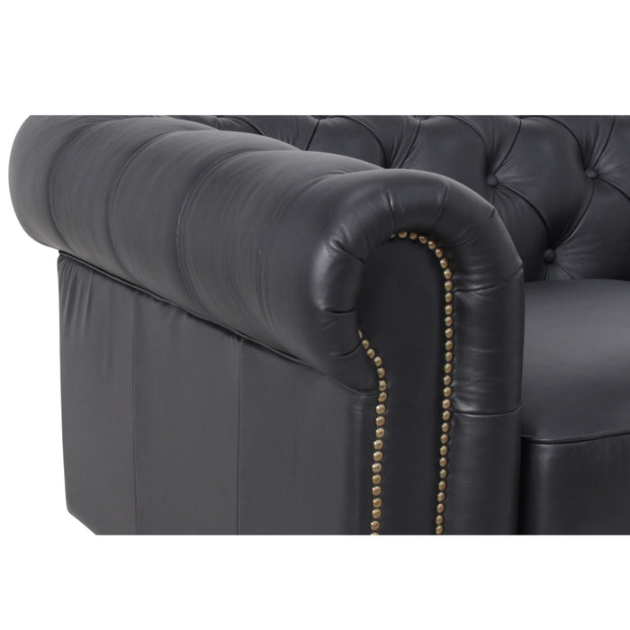 Belgravia Chesterfield Tufted Top Grain Leather Sofa – Classic Elegance Meets Modern Comfort