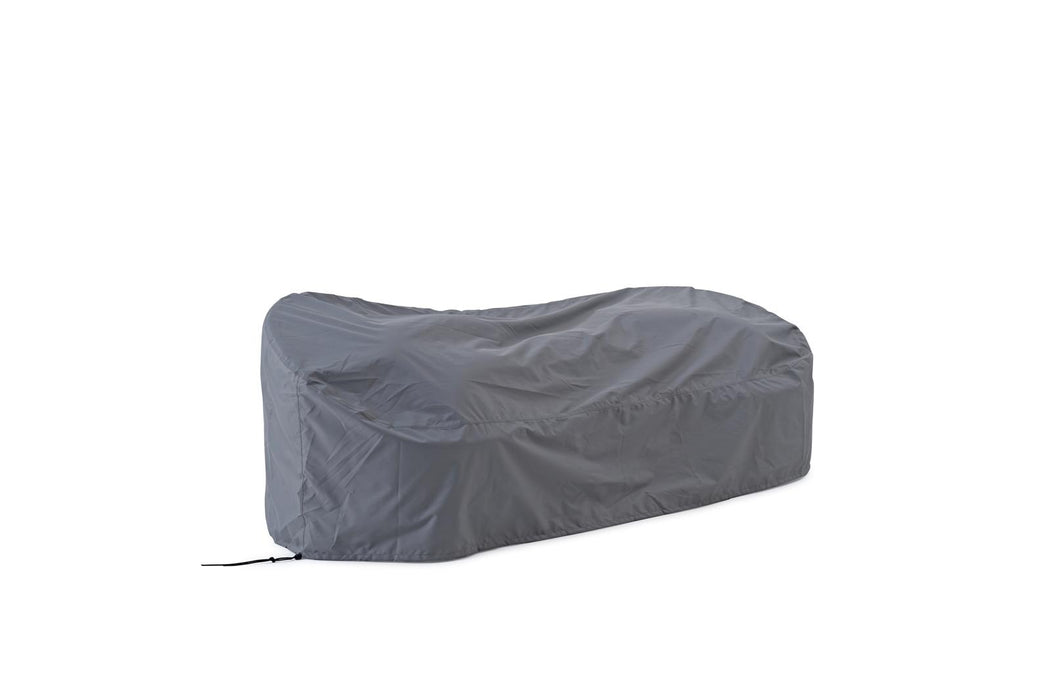 Serene Outdoor Modern Sofa 91" – Soft Gray Bouclé