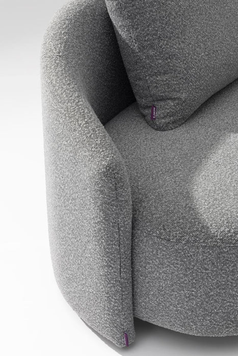 Serene Outdoor Modern Armchair Grey Bouclé - Gray Fabric