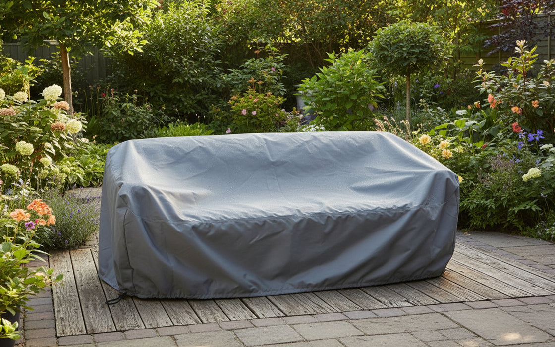 Serene Outdoor Sofa 91" – Cream Bouclé All-Weather