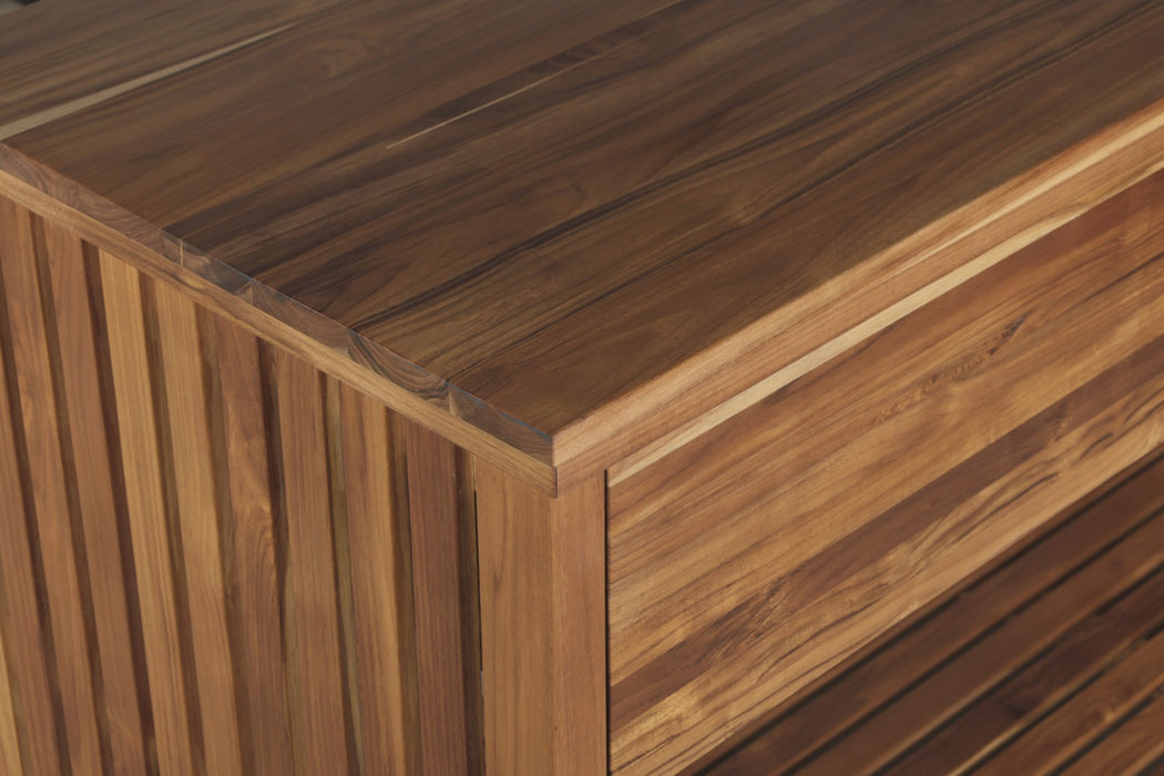 Paradiso Outdoor Teak Natural Kitchen Island