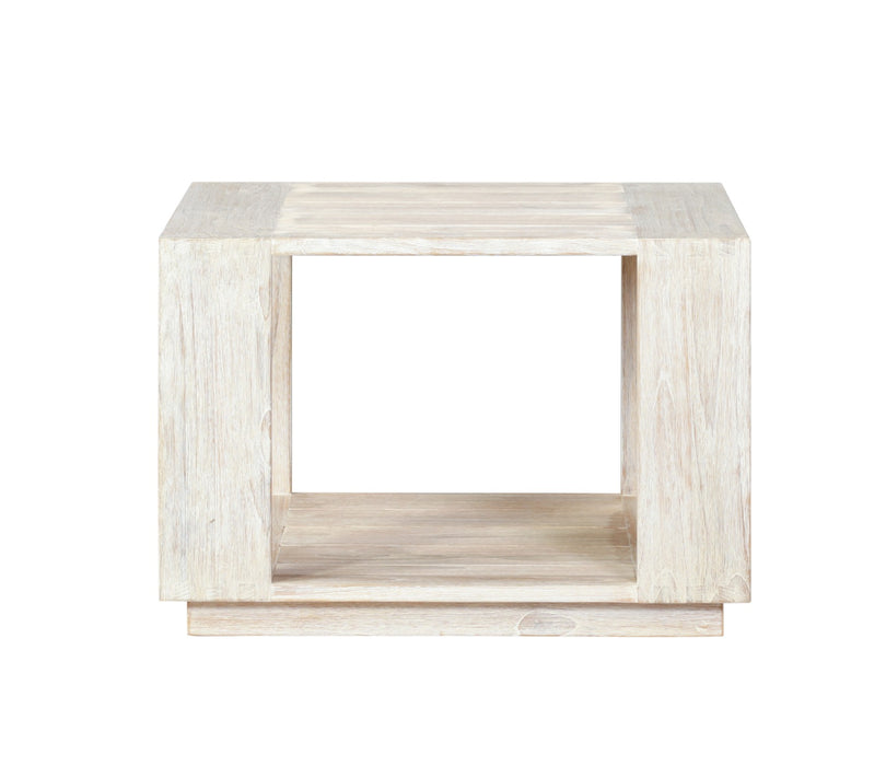 Imperial Grove Outdoor Solid Teak Wood, Natural Look End Table