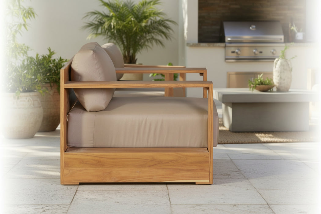 Paradiso Outdoor Teak Natural Revolving Chair