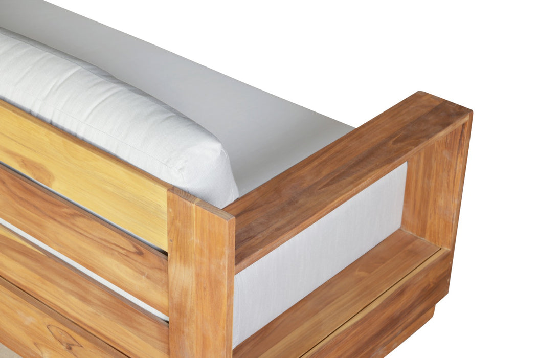 Paradiso Outdoor Teak Wood Sofa - 84" Premium Plantation Teak Natural Finish