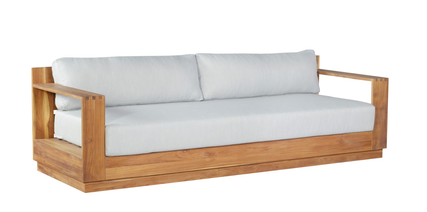 Paradiso Outdoor Teak Wood Sofa - 84" Premium Plantation Teak Natural Finish