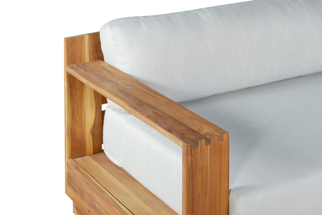 Paradiso Outdoor Teak Wood Sofa - 84" Premium Plantation Teak Natural Finish